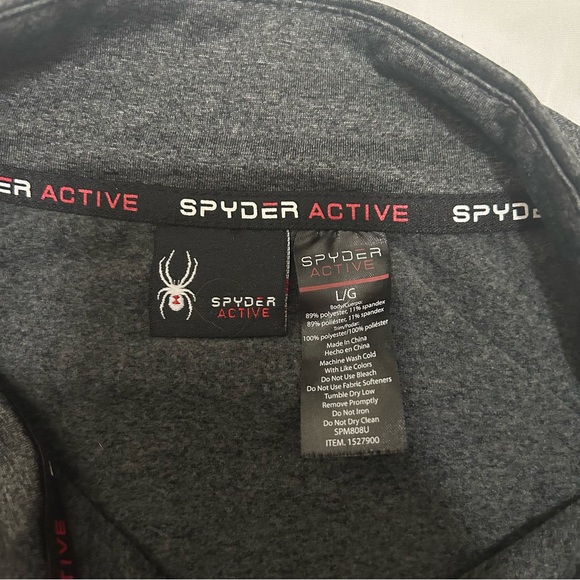 Men's Spyder Quarter-zip Athletic Sweatshirt - Picture 4 of 4
